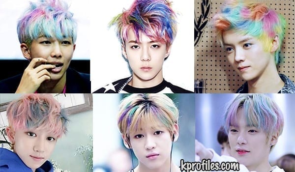 Who rocks rainbow hair? (Kpop male edition) (Updated!)