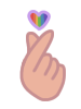 Rainbow Fingerheart