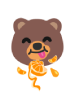 Bear Eating Tangerines