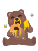 Bear Eating Honey