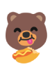 Bear Eating Hamburger