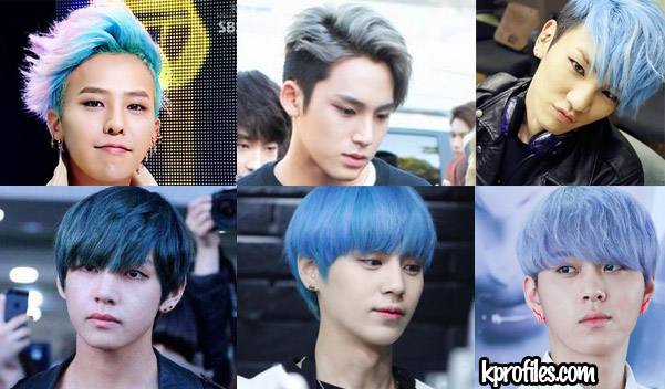 Kpop male blue hair