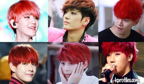Who Rocks Red Hair Kpop Male Edition Updated