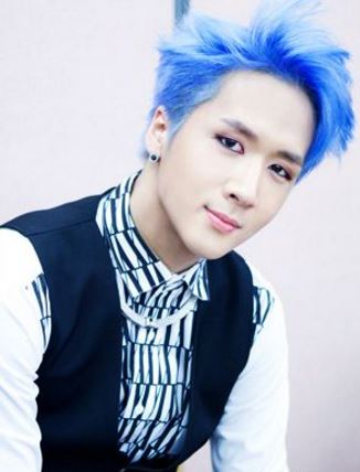 Ravi with blue hair
