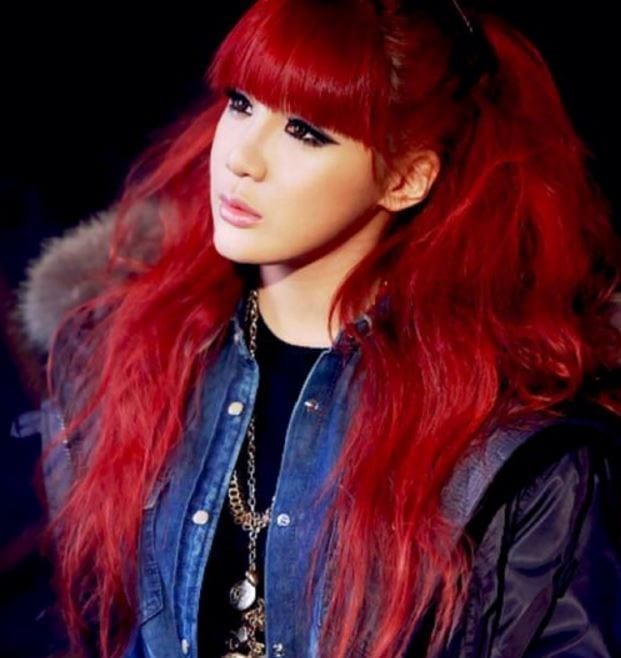 Park Bom red hair