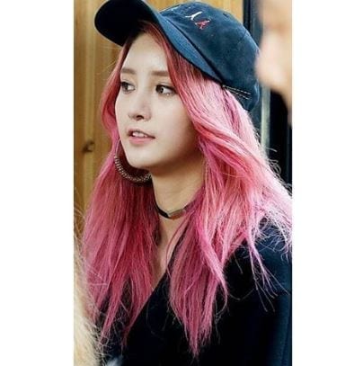 Junghwa pink hair