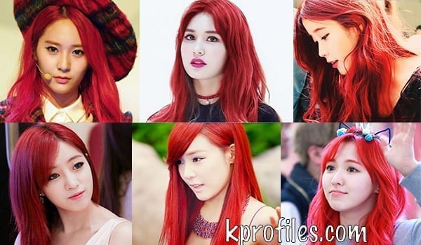 Kpop girls with red hair