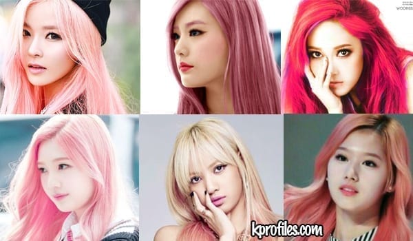 Kpop girls pink hair