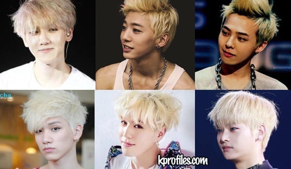 Kpop male blond hair