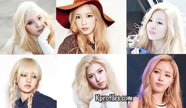 Kpop females blonde hair 