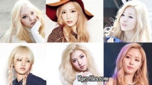 kpop blonde idol girls