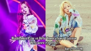 Blackpink Rose SNSD Taeyeon who wore it better