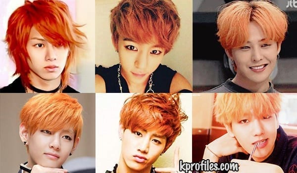 Kpop male orange hair