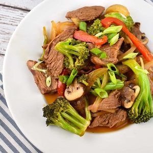 Meat and vegetables stir-fry