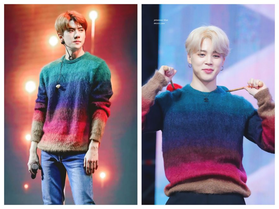 Jimin Striped Mohair Sweater