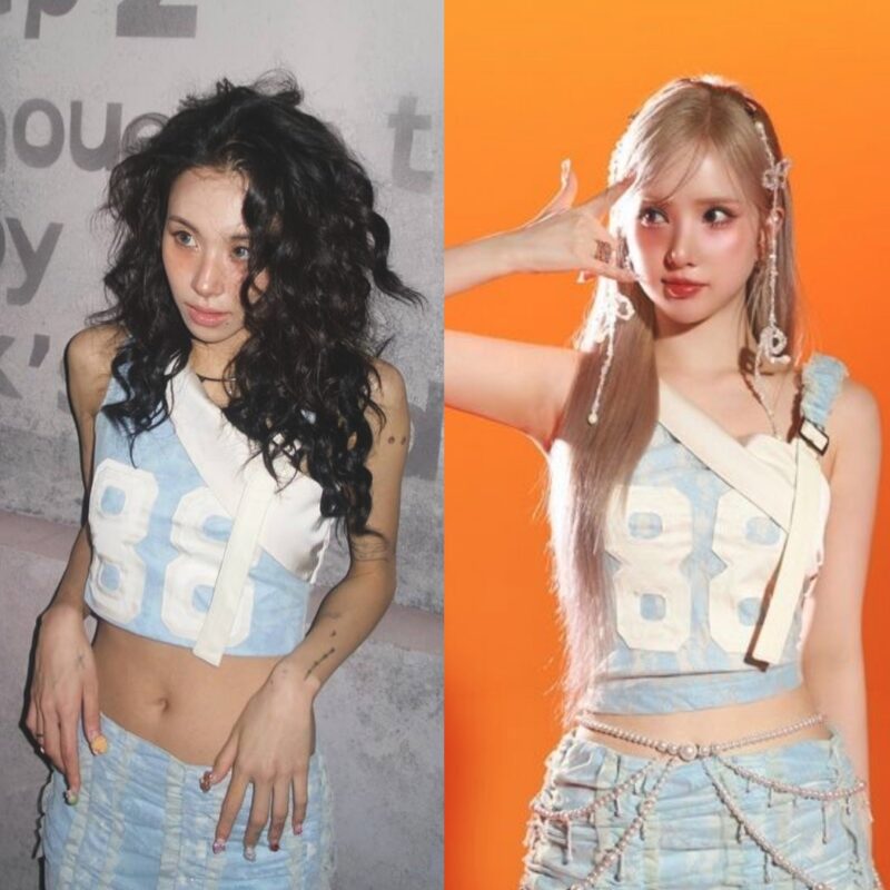  Chaeyoung (TWICE) vs Eunha (VIVIZ) wearing the same outfit